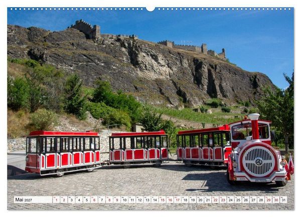 Produktbild: Sion im Wallis - zwischen Reben und Bergen (Wandkalender 2027 DIN A2 quer), CALVENDO Monatskalender