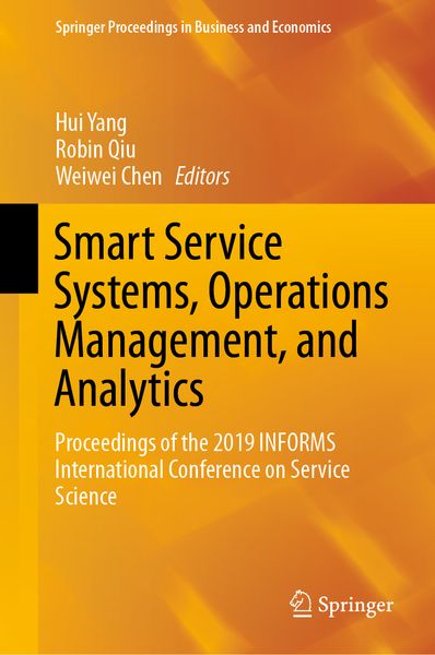 Produktbild: Smart Service Systems, Operations Management, and Analytics