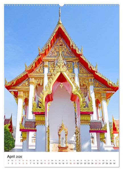 Produktbild: Wat Chalong - Tempel mit ganz speziellem Charme (Wandkalender 2026 DIN A2 hoch), CALVENDO Monatskalender