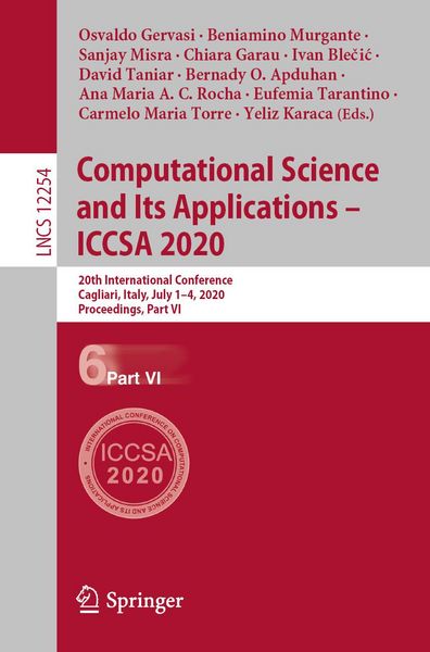 Produktbild: Computational Science and Its Applications - ICCSA 2020