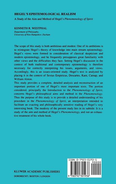Produktbild: Hegel&rsquo;s Epistemological Realism