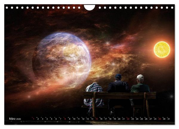 Produktbild: Ansichten des Weltraums (Wandkalender 2026 DIN A4 quer), CALVENDO Monatskalender
