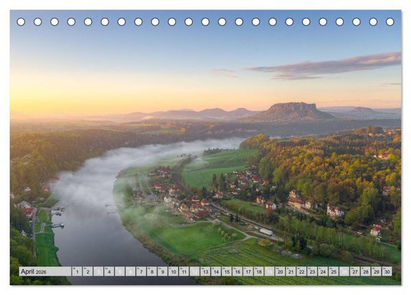 Produktbild: Wundersch&ouml;ne S&auml;chsische Schweiz (Tischkalender 2026 DIN A5 quer), CALVENDO Monatskalender
