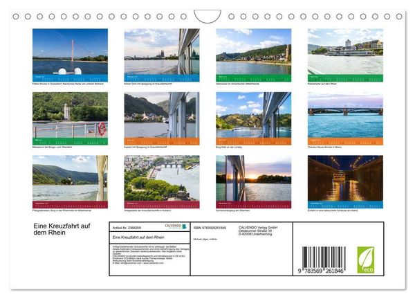 Produktbild: Eine Kreuzfahrt auf dem Rhein (Wandkalender 2027 DIN A4 quer), CALVENDO Monatskalender