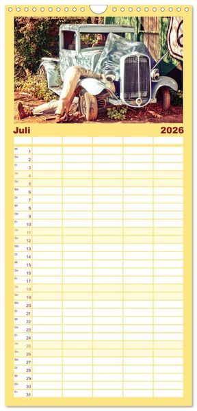 Produktbild: Familienplaner 2026 - Nostalgie auf 2451 Meilen - Route 66 mit 5 Spalten (Wandkalender, 21 x 45 cm) CALVENDO