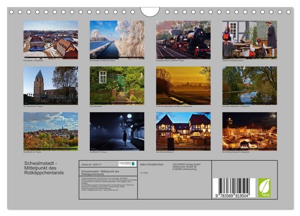 Produktbild: Schwalmstadt - Mittelpunkt des Rotk&auml;ppchenlands (Wandkalender 2027 DIN A4 quer), CALVENDO Monatskalender