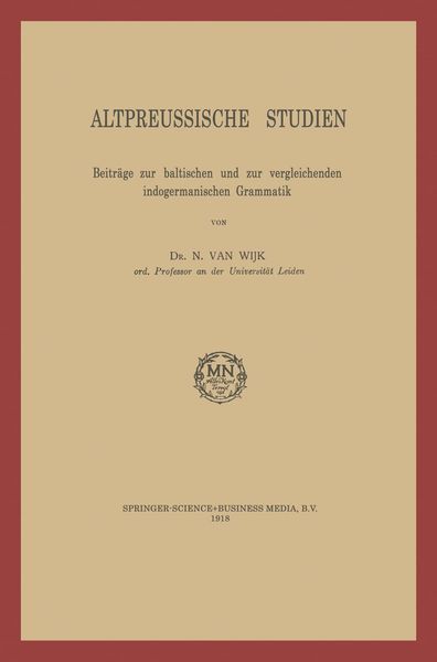 Produktbild: Altpreussische Studien