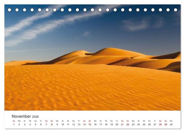 Produktbild: Die D&uuml;nen in der W&uuml;ste von Abu Dhabi (Tischkalender 2026 DIN A5 quer), CALVENDO Monatskalender