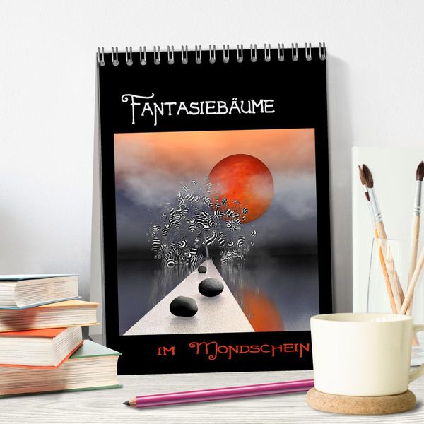 Produktbild: Fantasieb&auml;ume im Mondschein (Tischkalender 2026 DIN A5 hoch), CALVENDO Monatskalender