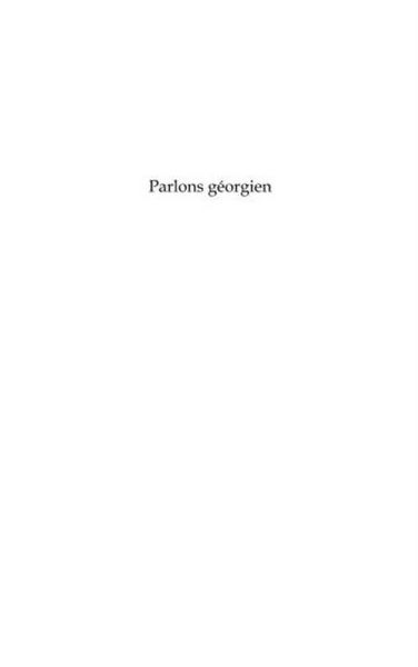Produktbild: Parlons georgien (Deuxieme edition augmentee)