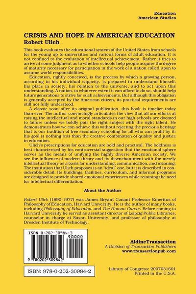 Produktbild: Crisis and Hope in American Education