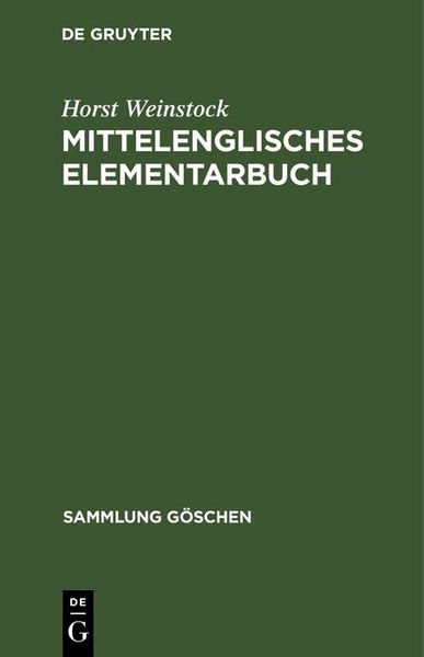Produktbild: Mittelenglisches Elementarbuch