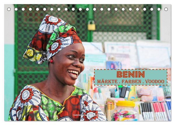 Produktbild: Benin M&auml;rkte Farben Voodoo (Tischkalender 2026 DIN A5 quer), CALVENDO Monatskalender