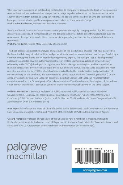Produktbild: Public and Social Services in Europe