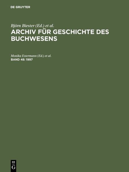Produktbild: Archiv f&uuml;r Geschichte des Buchwesens / 1997