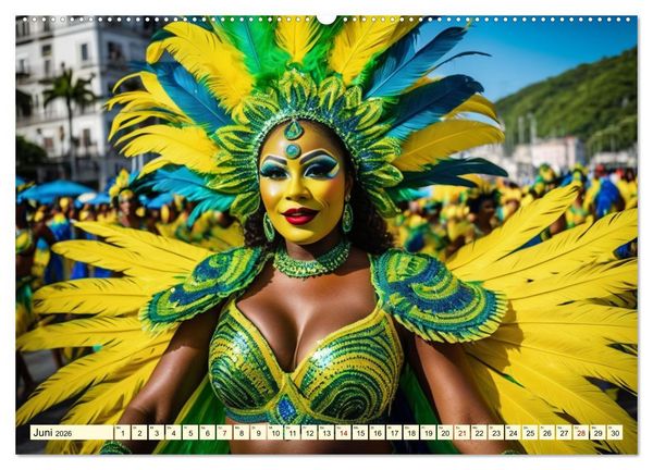 Produktbild: Typisch Brasilien (hochwertiger Premium Wandkalender 2026 DIN A2 quer), Kunstdruck in Hochglanz