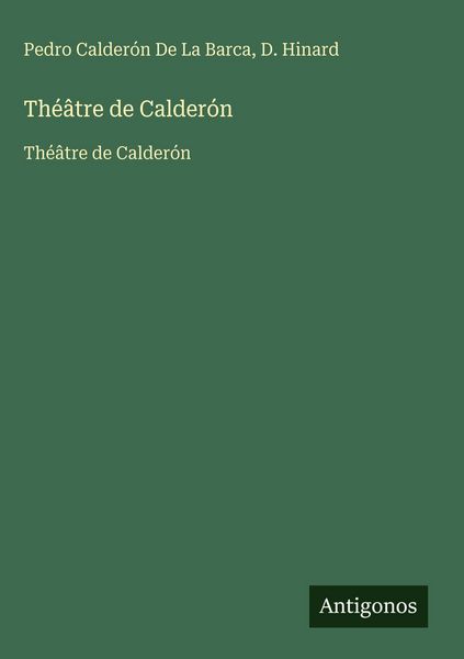 Produktbild: Th&eacute;&acirc;tre de Calder&oacute;n