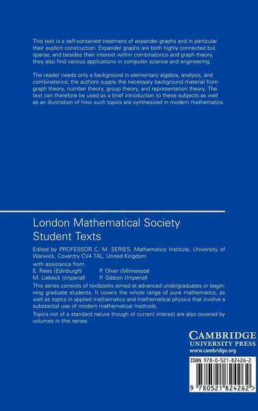 Produktbild: Elementary Number Theory, Group Theory and Ramanujan Graphs
