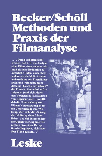 Produktbild: Methoden und Praxis der Filmanalyse