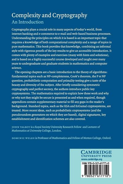 Produktbild: Complexity and Cryptography