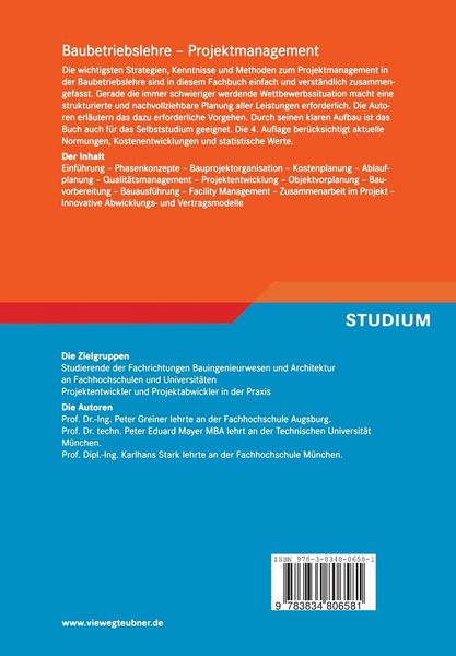 Produktbild: Baubetriebslehre - Projektmanagement