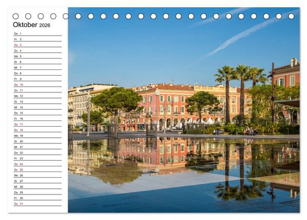 Produktbild: NIZZA Idyllische Impressionen (Tischkalender 2026 DIN A5 quer), CALVENDO Monatskalender