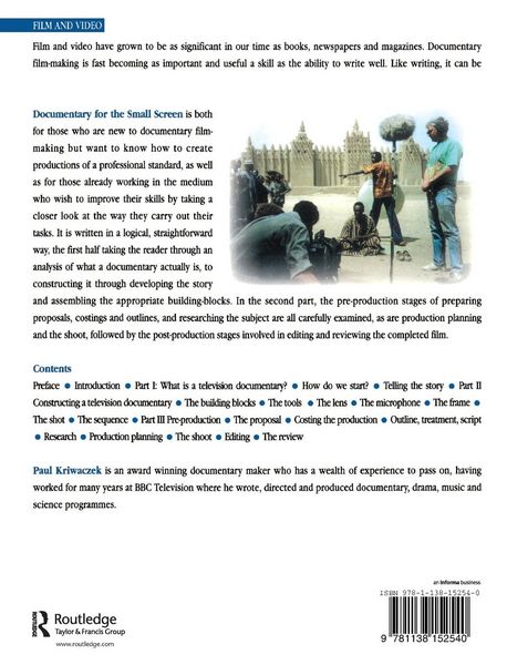 Produktbild: Documentary for the Small Screen