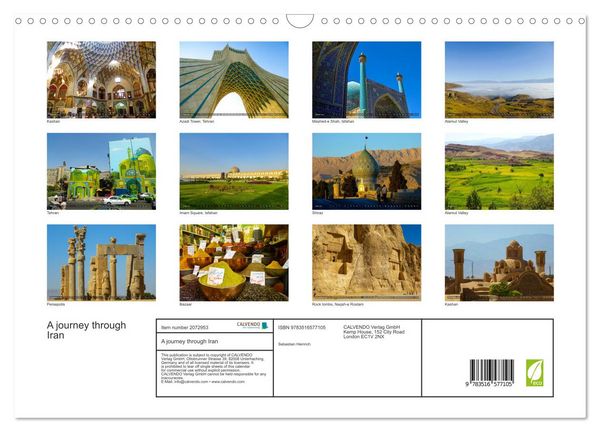 Produktbild: A journey through Iran (Wall Calendar 2026 DIN A3 landscape), CALVENDO 12 Month Wall Calendar