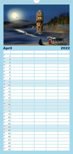 Produktbild: Familienplaner Mystische und romantische M&auml;rchenwelt Mausopardia (Wandkalender 2022 , 21 cm x 45 cm, hoch)