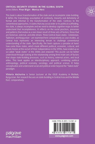 Produktbild: Incomplete State-Building in Central Asia