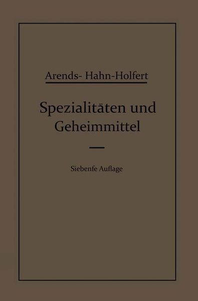 Produktbild: Spezialit&auml;ten und Geheimmittel