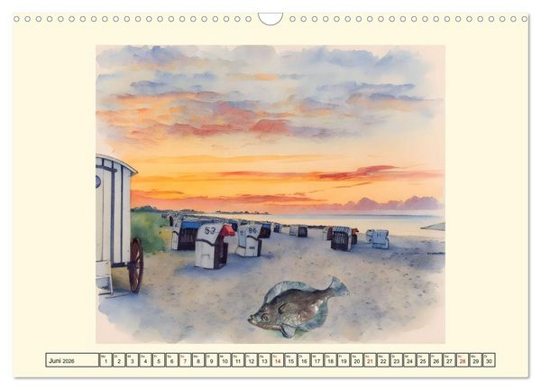 Produktbild: Schleswig-Holsteins Ostseek&uuml;ste (Wandkalender 2026 DIN A3 quer), CALVENDO Monatskalender