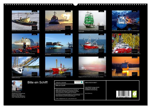 Produktbild: Bitte ein Schiff! (hochwertiger Premium Wandkalender 2026 DIN A2 quer), Kunstdruck in Hochglanz