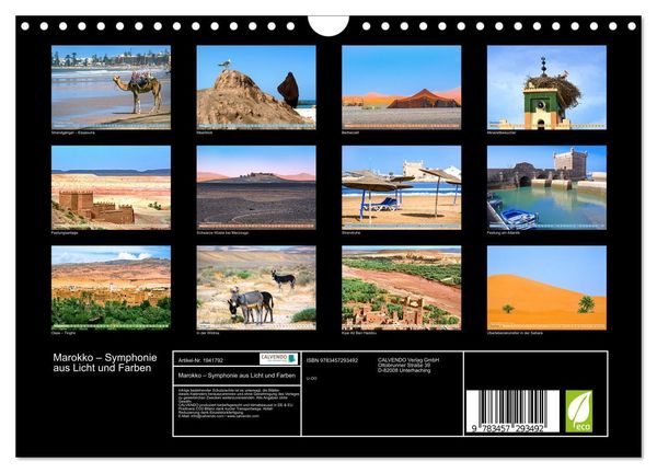 Produktbild: Marokko &ndash; Symphonie aus Licht und Farben (Wandkalender 2026 DIN A4 quer), CALVENDO Monatskalender
