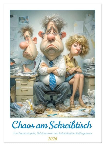 Produktbild: Chaos am Schreibtisch (Wandkalender 2026 DIN A4 hoch), CALVENDO Monatskalender