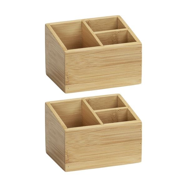 Produktbild: Bambus Organizer Mod. Terra 3 F&auml;cher, 2er Set, vielseitig einsetzbar
