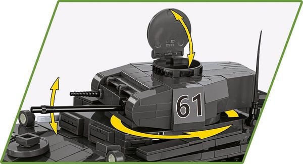 Produktbild: COBI Historical Collection 2597 - Panzerkampfwagen II Aus.f, World War II, 1:28 Bausatz 813 Klemmbausteine/1 Figur
