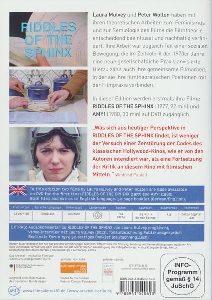 Produktbild: Laura Mulvey/Peter Wollen - Riddles of the Spinx & Amy! [OmU]