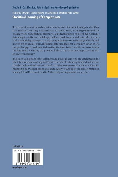 Produktbild: Statistical Learning of Complex Data