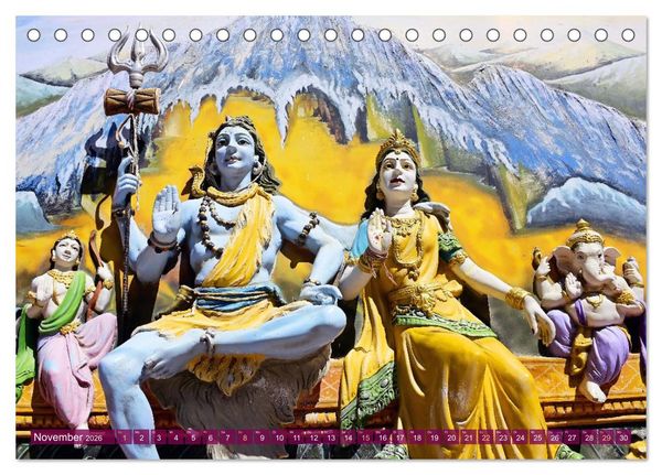 Produktbild: Char Dham - hinduistische Pilgerreise im Himalaya (Tischkalender 2026 DIN A5 quer), CALVENDO Monatskalender