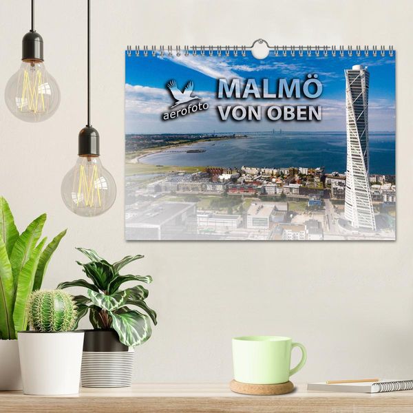 Produktbild: Malm&ouml; von oben (Wandkalender 2026 DIN A4 quer), CALVENDO Monatskalender