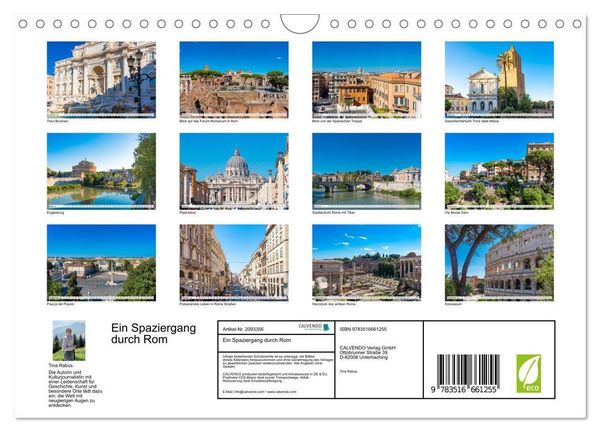 Produktbild: Ein Spaziergang durch Rom (Wandkalender 2026 DIN A4 quer), CALVENDO Monatskalender