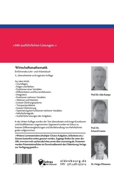 Produktbild: Wirtschaftsmathematik