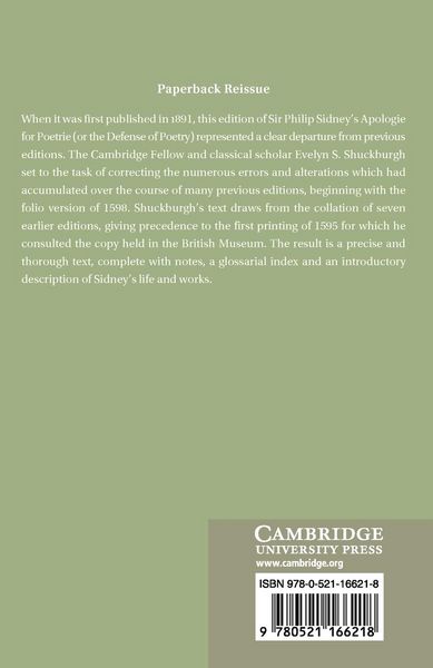 Produktbild: An Apologie for Poetrie by Sir Philip Sidney