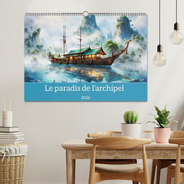 Produktbild: Le paradis de l'archipel (Calendrier mural 2026 DIN A2 vertical), CALVENDO calendrier mensuel