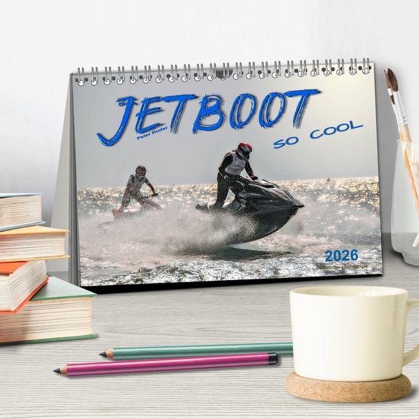 Produktbild: Jetboot - so cool (Tischkalender 2026 DIN A5 quer), CALVENDO Monatskalender