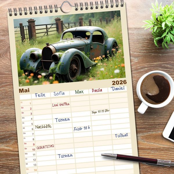 Produktbild: Familienplaner 2026 - Vergessene Legenden mit 5 Spalten (Wandkalender, 21 x 45 cm) CALVENDO