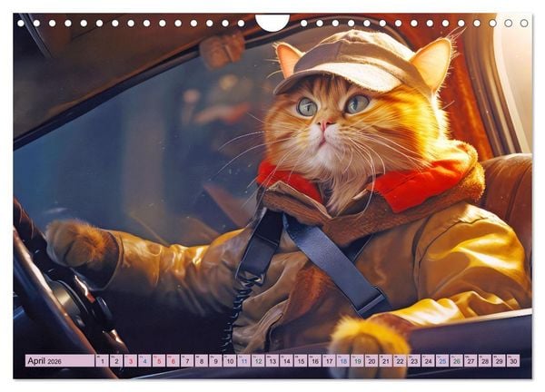 Produktbild: Ginger - Samtpfotiger Abenteurer (Wandkalender 2026 DIN A4 quer), CALVENDO Monatskalender