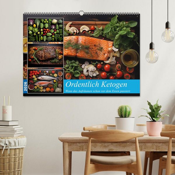 Produktbild: Ordentlich Ketogen (Wandkalender 2026 DIN A2 quer), CALVENDO Monatskalender