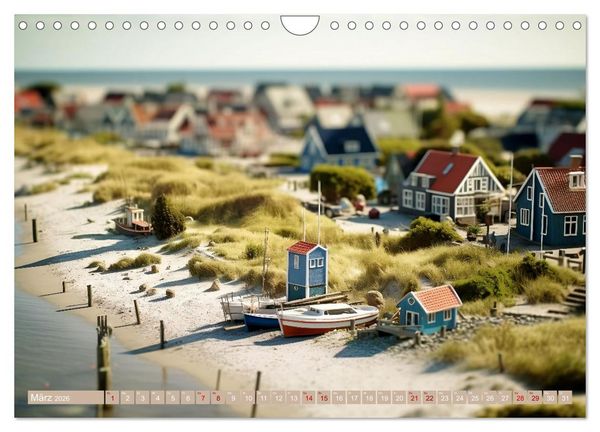 Produktbild: Miniaturwelt - Sehnsuchtsort Nordseek&uuml;ste (Wandkalender 2026 DIN A4 quer), CALVENDO Monatskalender